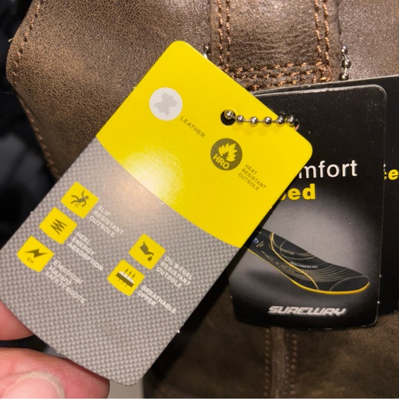 SUREWAY Western Boots - Men’s Square Toe Work Boot,Pull On Leather work boot - Picture 9 of 11